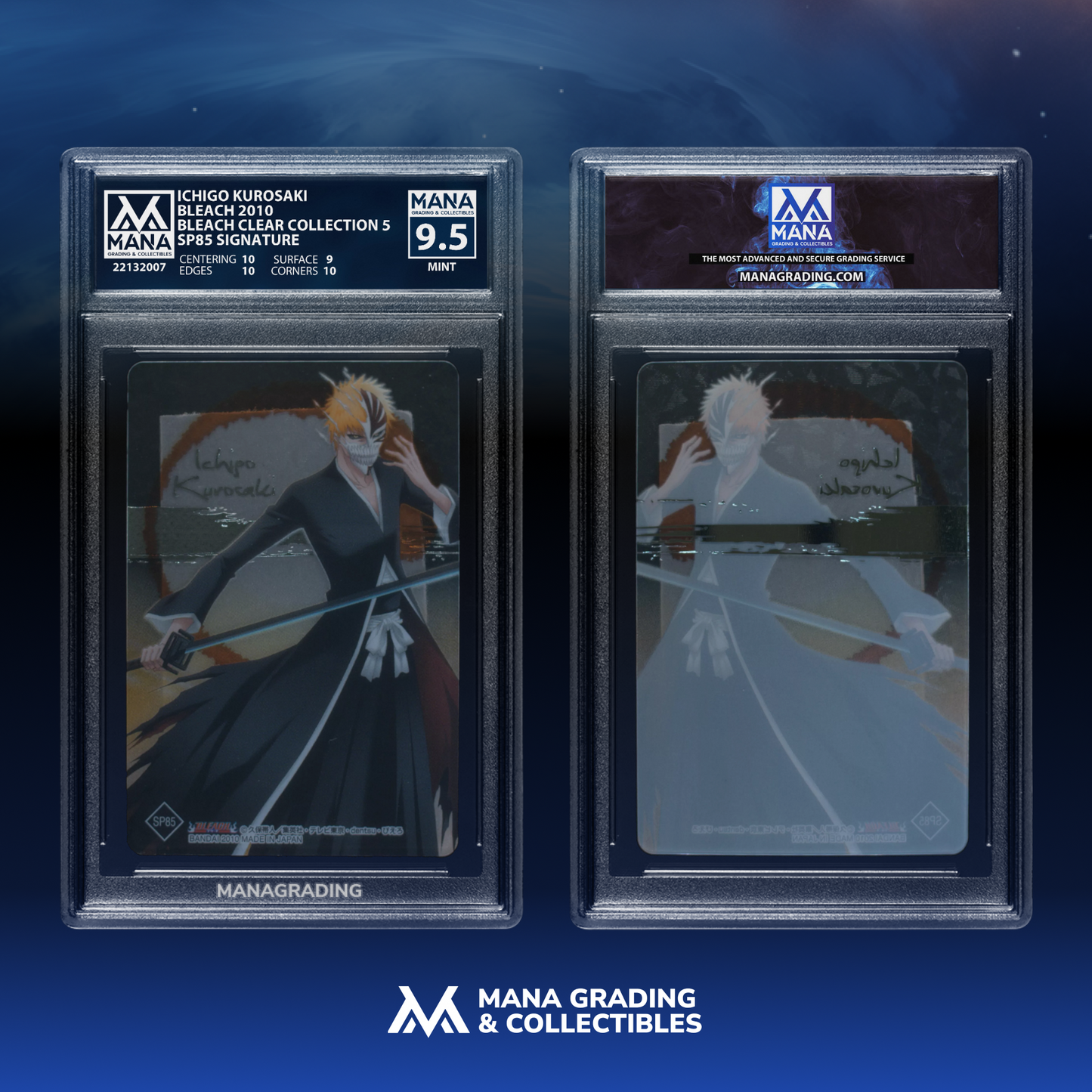 MANA 9.5 Ichigo Kurosaki Bleach Clear Card